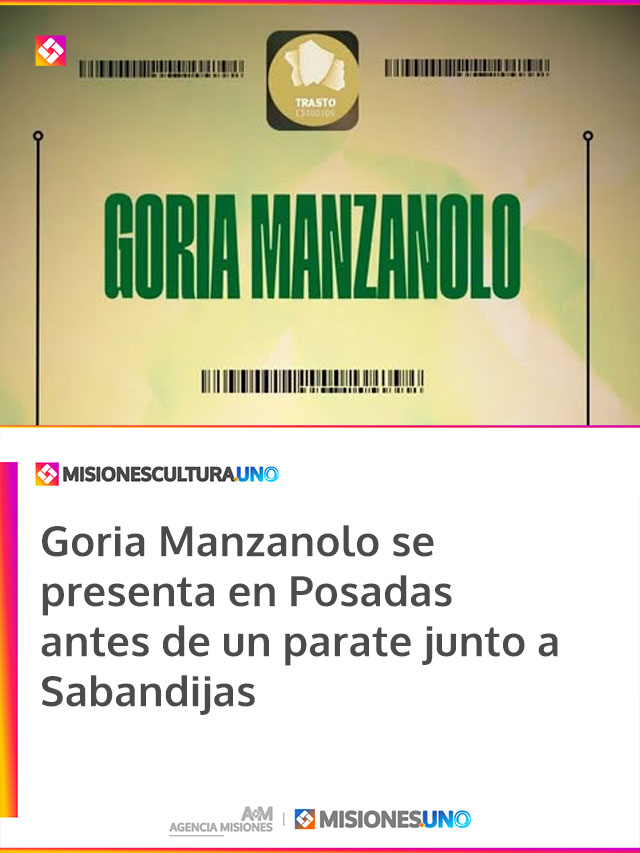 Goria Manzanolo se presenta en Posadas antes de un parate junto a Sabandijas