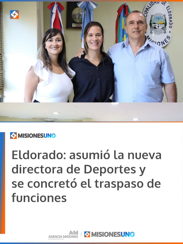 Eldorado: asumió la nueva directora de Deportes y se concretó el traspaso de funciones