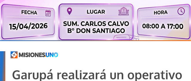 Garupá realizará un operativo del Boleto Estudiantil Gratuito Misionero