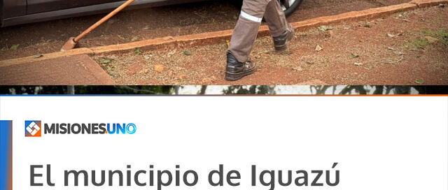 El municipio de Iguazú refuerza las tareas de barrido y apela al compromiso ciudadano para mantener la ciudad limpia