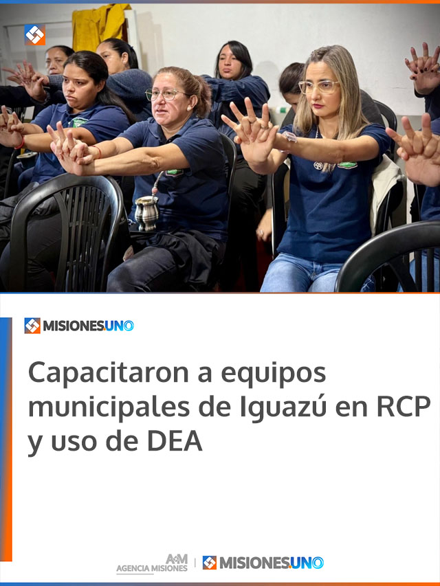 Capacitaron a equipos municipales de Iguazú en RCP y uso de DEA