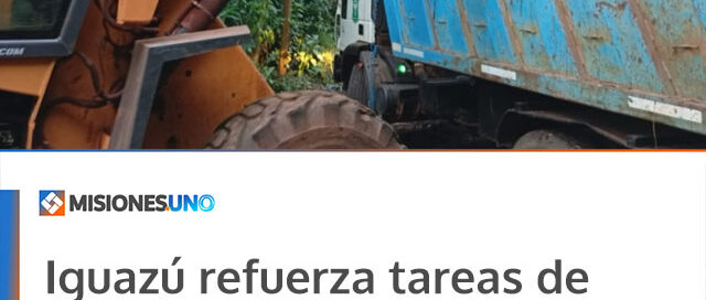 Iguazú refuerza tareas de limpieza y recuperación de espacios públicos en distintos barrios