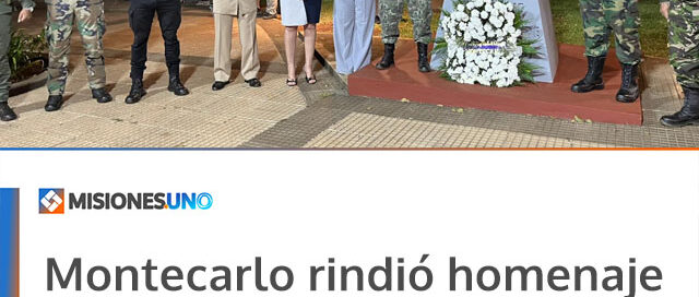 Montecarlo rindió homenaje a los veteranos y caídos en la Guerra de Malvinas en la Plaza San Martín