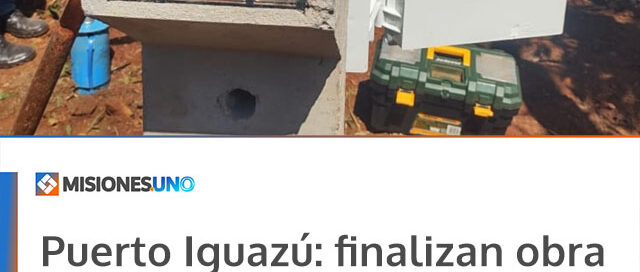 Puerto Iguazú: finalizan obra eléctrica para mejorar el suministro de agua en el barrio Los Humedales