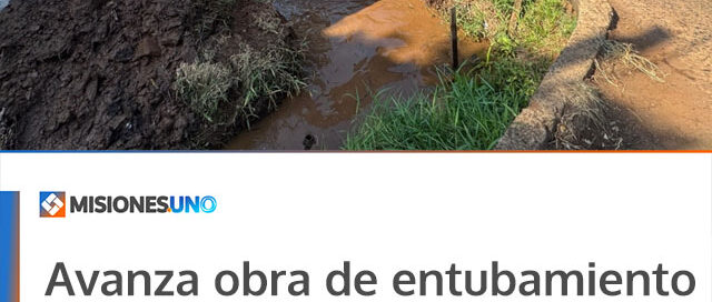 Avanza obra de entubamiento en calle Bernabé Méndez para mejorar el escurrimiento entre Villa Tacuara y barrio Obrero