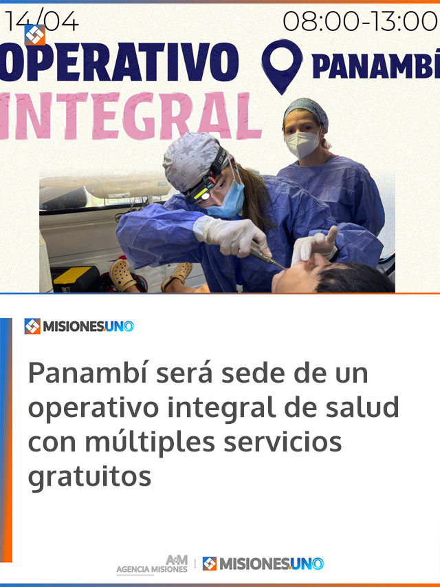 Panambí será sede de un operativo integral de salud con múltiples servicios gratuitos
