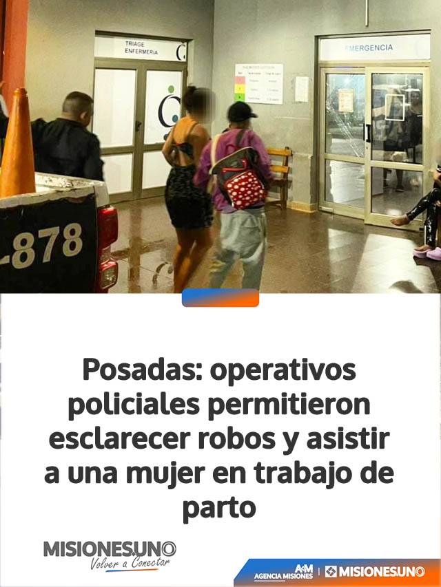 Posadas: operativos policiales permitieron esclarecer robos y asistir a una mujer en trabajo de parto