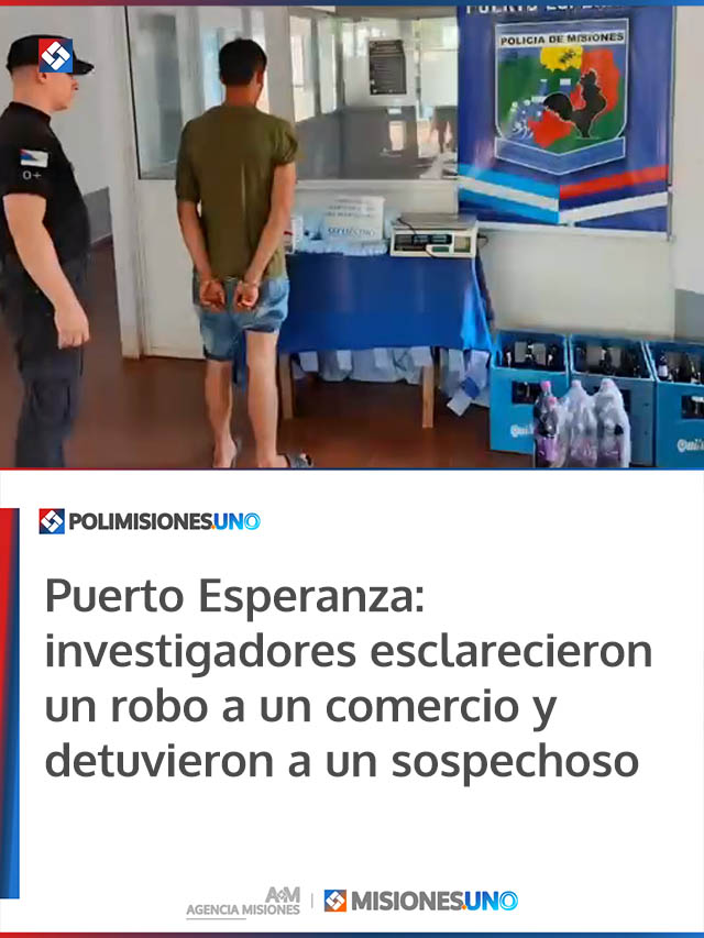 Puerto Esperanza: investigadores esclarecieron un robo a un comercio y detuvieron a un sospechoso