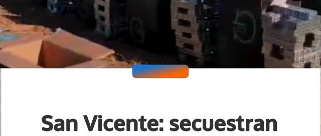 San Vicente: secuestran camioneta robada con millonario cargamento ilegal de cigarrillos