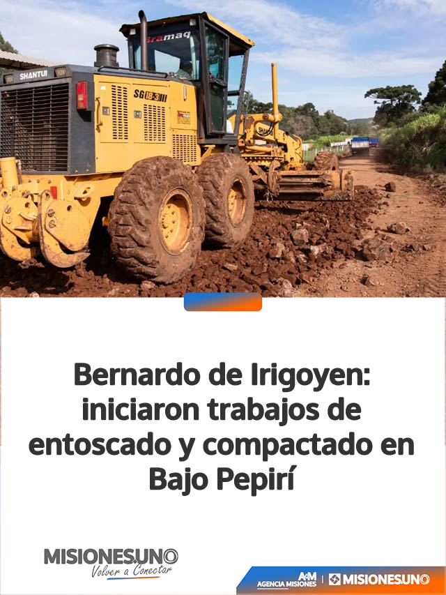 Bernardo de Irigoyen: iniciaron trabajos de entoscado y compactado en Bajo Pepirí