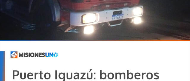 Puerto Iguazú: bomberos sofocaron un incendio de pastizal con riesgo para viviendas