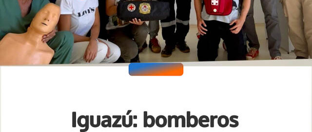 Iguazú: bomberos voluntarios capacitaron en RCP y maniobra de Heimlich a personal del IMiBio