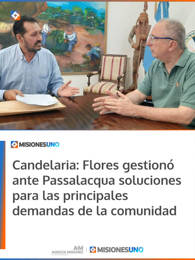 Candelaria: Flores gestionó ante Passalacqua soluciones para las principales demandas de la comunidad