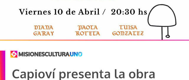 Capioví presenta la obra “Las puertas abiertas del infierno” en la Casa de la Cultura y el Bicentenario