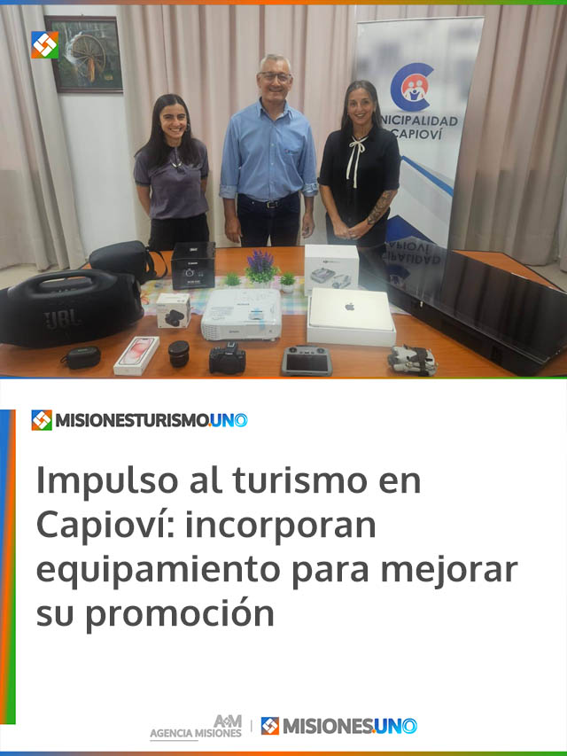 Impulso al turismo en Capioví: incorporan equipamiento para mejorar su promoción