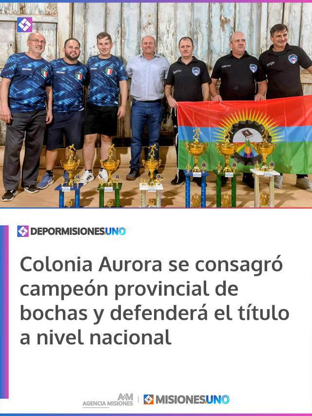 Colonia Aurora se consagró campeón provincial de bochas y defenderá el título a nivel nacional