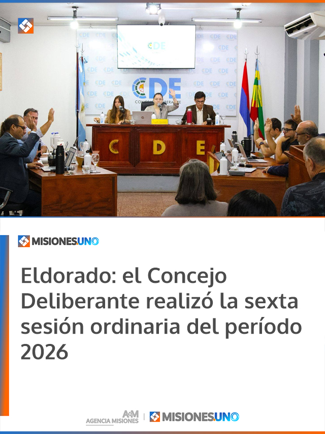 Eldorado: el Concejo Deliberante realizó la sexta sesión ordinaria del período 2026