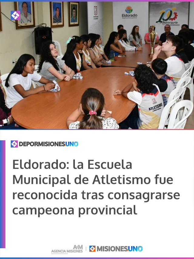 Eldorado: la Escuela Municipal de Atletismo fue reconocida tras consagrarse campeona provincial
