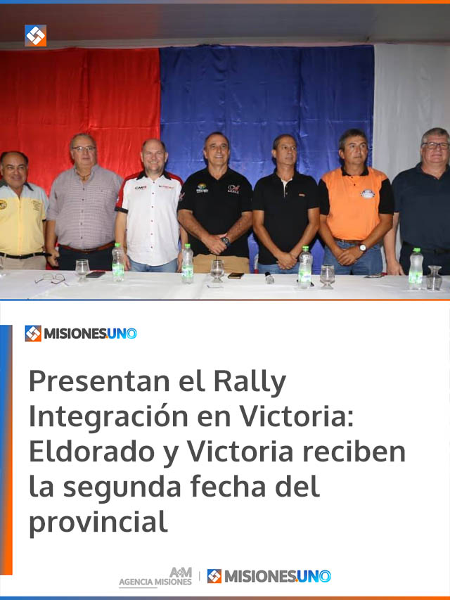 Presentan el Rally Integración en Victoria: Eldorado y Victoria reciben la segunda fecha del provincial