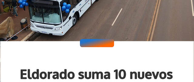 Eldorado suma 10 nuevos colectivos al transporte urbano para mejorar el servicio