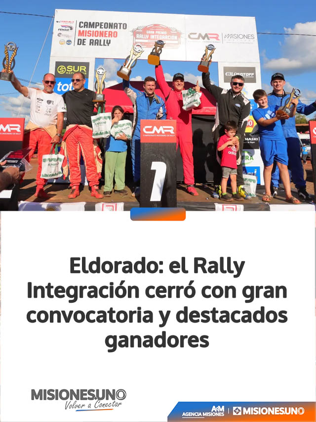 Eldorado: el Rally Integración cerró con gran convocatoria y destacados ganadores