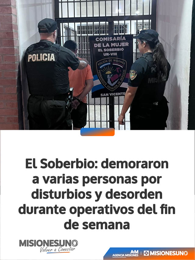 El Soberbio: demoraron a varias personas por disturbios y desorden durante operativos del fin de semana
