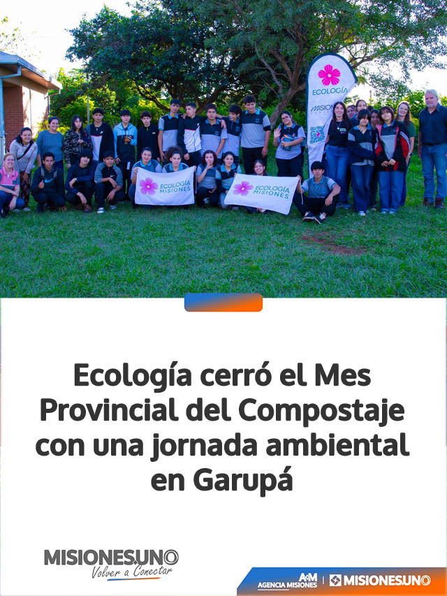 Ecología cerró el Mes Provincial del Compostaje con una jornada ambiental en Garupá