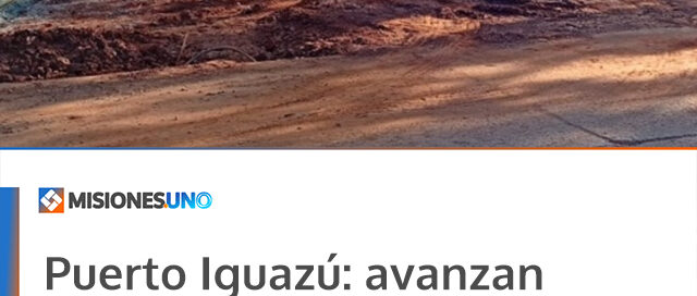 Puerto Iguazú: avanzan obras de cordón cuneta en la calle El Tucán