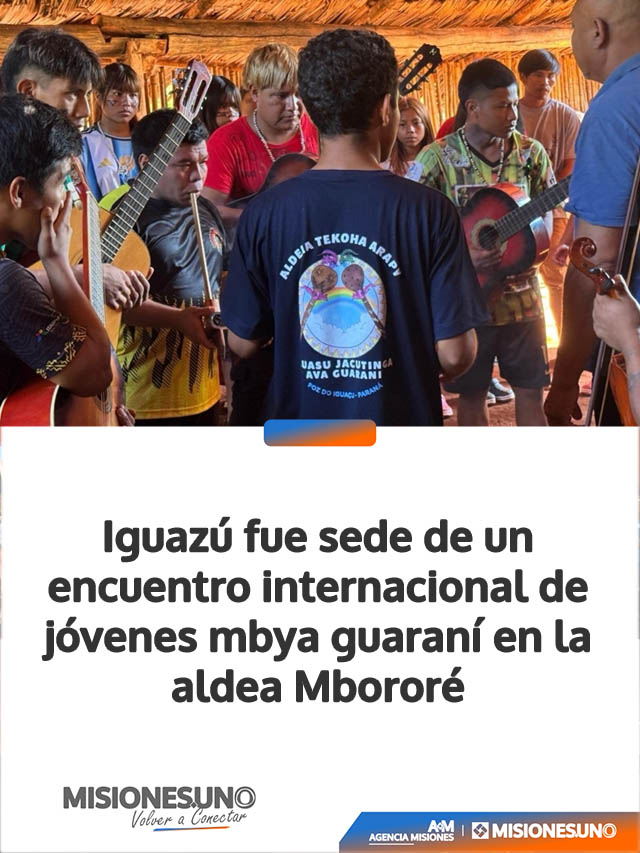 Iguazú fue sede de un encuentro internacional de jóvenes mbya guaraní en la aldea Mbororé