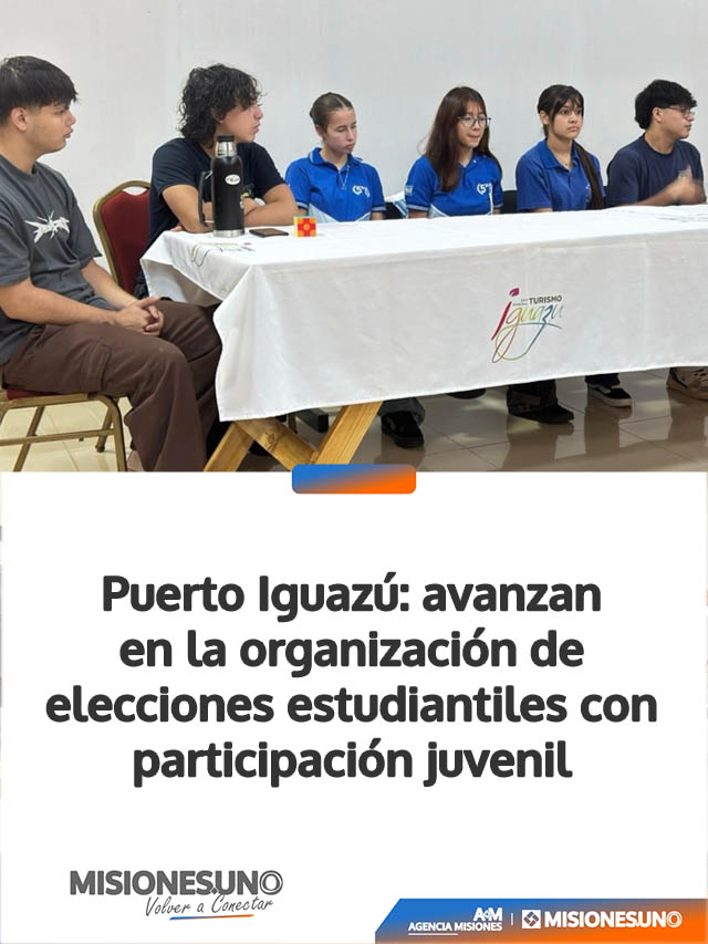 Puerto Iguazú: avanzan en la organización de elecciones estudiantiles con participación juvenil