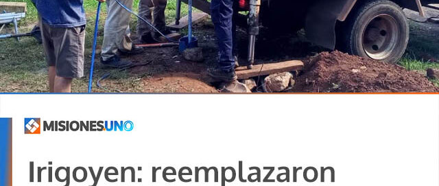 Irigoyen: reemplazaron bomba en el barrio Terminal para restablecer el servicio de agua