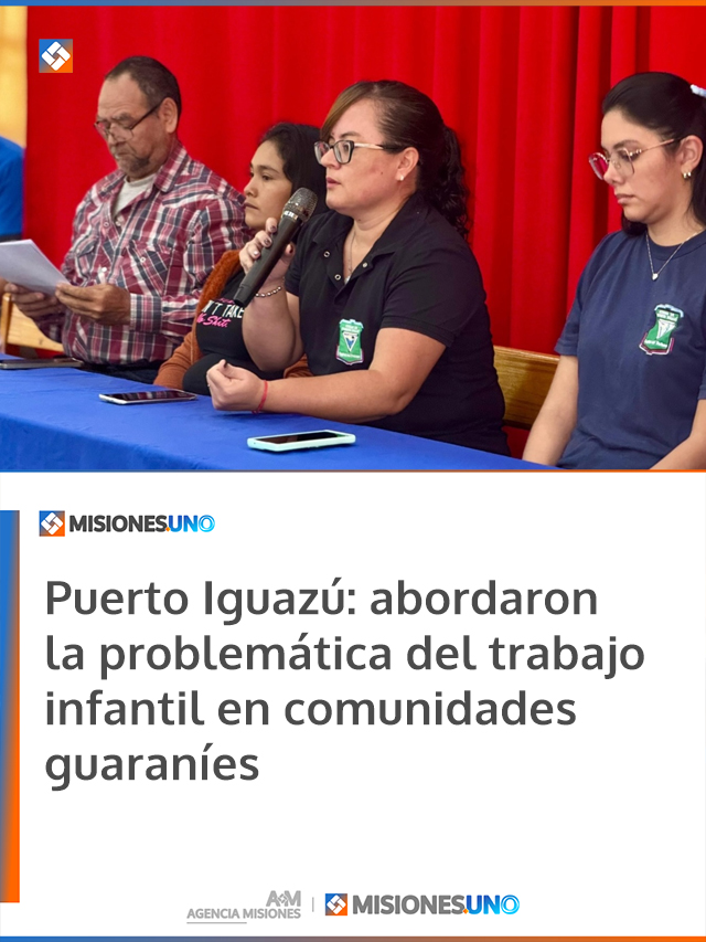 Puerto Iguazú: abordaron la problemática del trabajo infantil en comunidades guaraníes