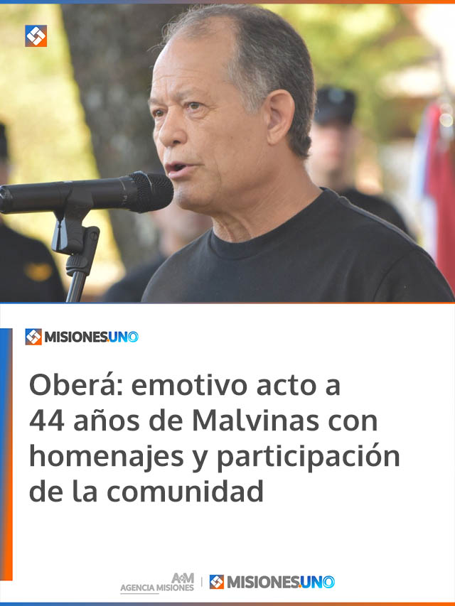 Oberá: emotivo acto a 44 años de Malvinas con homenajes y participación de la comunidad