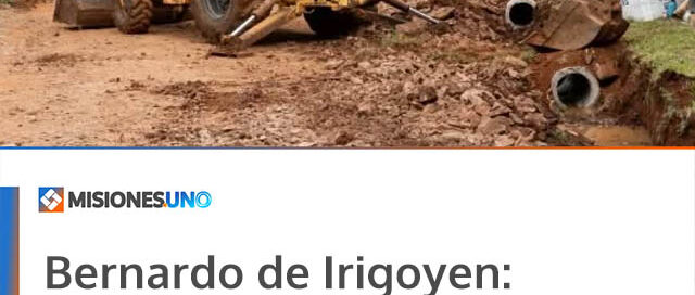 Bernardo de Irigoyen: realizan obras para mejorar el escurrimiento pluvial en el barrio San José