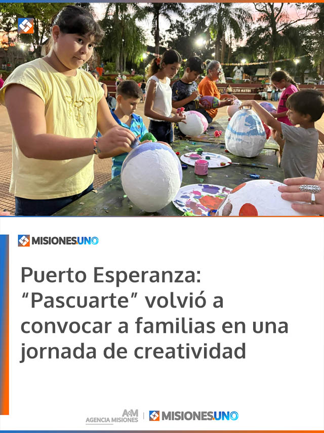 Puerto Esperanza: “Pascuarte” volvió a convocar a familias en una jornada de creatividad