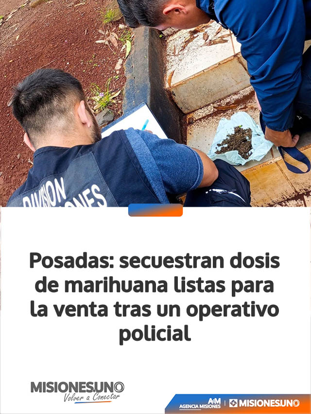 Posadas: secuestran dosis de marihuana listas para la venta tras un operativo policial