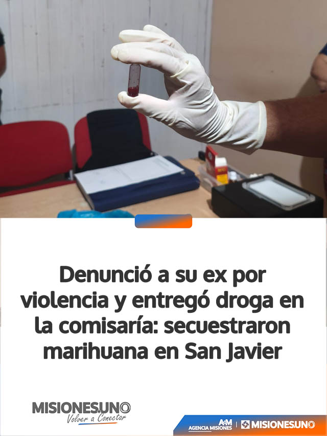 Denunció a su ex por violencia y entregó droga en la comisaría: secuestraron marihuana en San Javier