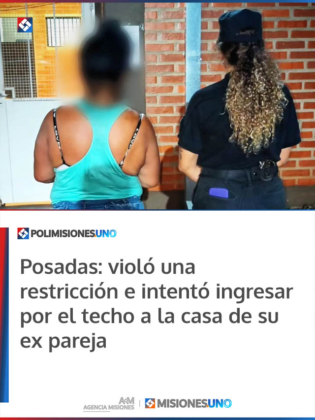 Posadas: violó una restricción e intentó ingresar por el techo a la casa de su ex pareja