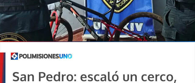 San Pedro: escaló un cerco, robó una bicicleta y fue identificado por cámaras de seguridad