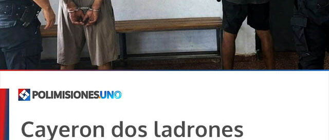 Cayeron dos ladrones tras un alerta del 911 y recuperaron electrodomésticos en Posadas
