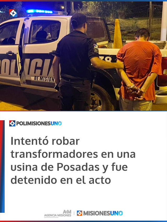 Intentó robar transformadores en una usina de Posadas y fue detenido en el acto