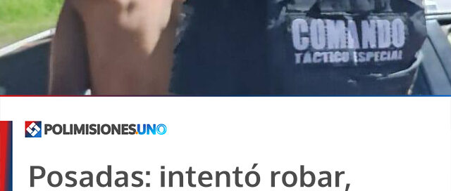 Posadas: intentó robar, quedó herido al trepar un muro y fue detenido oculto en un baldío