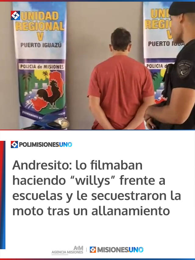 Andresito: lo filmaban haciendo “willys” frente a escuelas y le secuestraron la moto tras un allanamiento