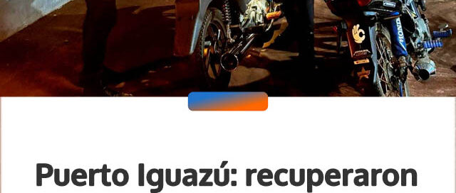 Puerto Iguazú: recuperaron una moto robada y secuestraron vehículos en operativos viales