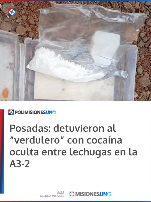 Posadas: detuvieron al “verdulero” con cocaína oculta entre lechugas en la A3-2