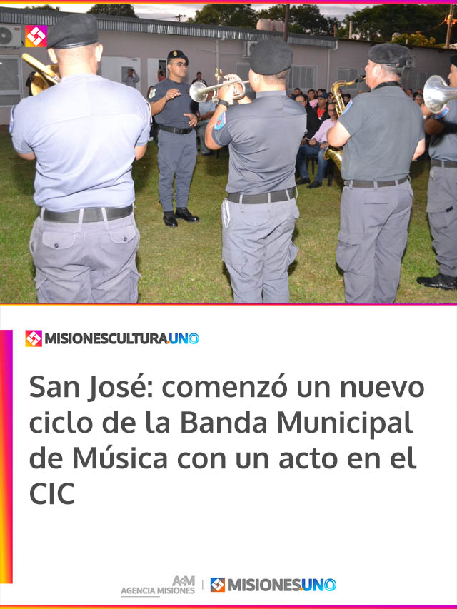 San José: comenzó un nuevo ciclo de la Banda Municipal de Música con un acto en el CIC