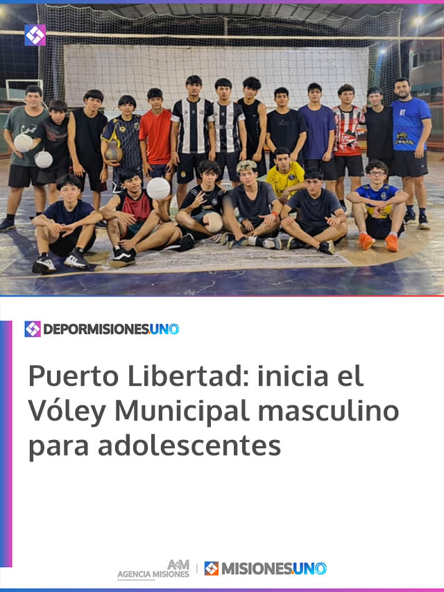 Puerto Libertad: inicia el Vóley Municipal masculino para adolescentes