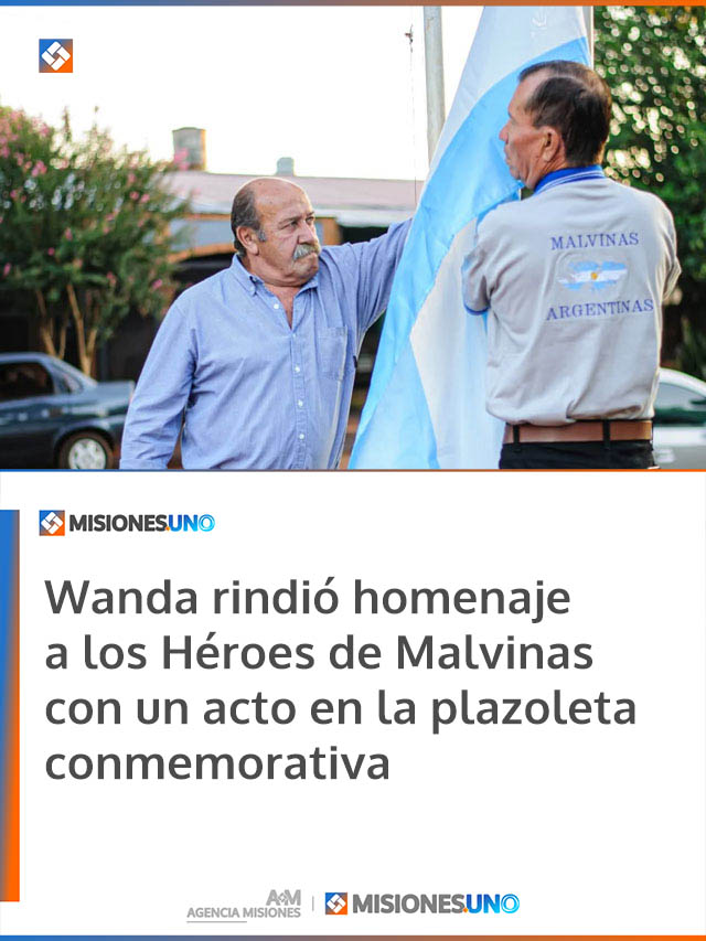 Wanda rindió homenaje a los Héroes de Malvinas con un acto en la plazoleta conmemorativa