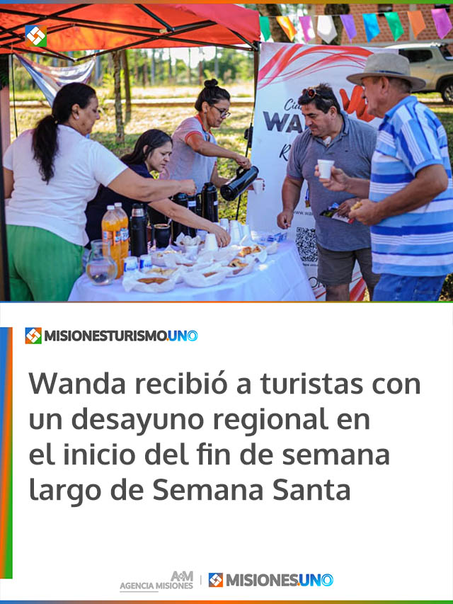 Wanda recibió a turistas con un desayuno regional en el inicio del fin de semana largo de Semana Santa