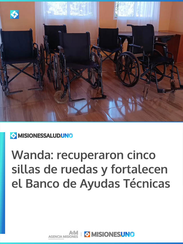 Wanda: recuperaron cinco sillas de ruedas y fortalecen el Banco de Ayudas Técnicas